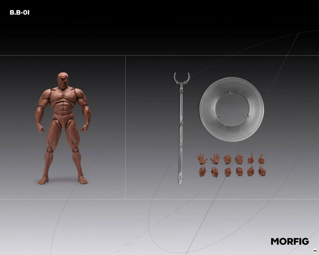 In Stock INART MORFIG Blank Male Body 1/12 Action Figure(BlankBody-01) Movability Model Toys QUEEN STUDIOS WF