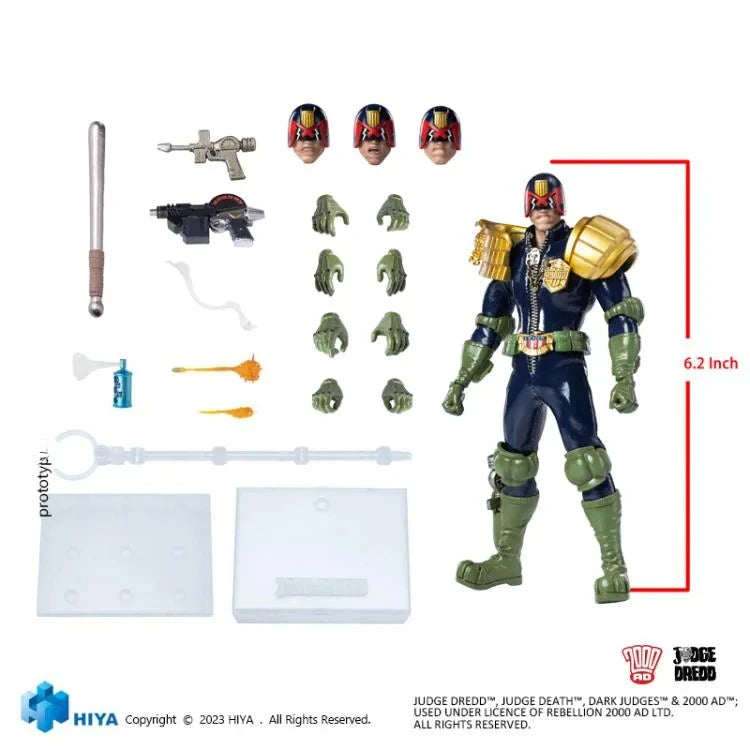 1/12 6 Inch Action Figure Exquisite Super Series Judge Dredd Figure Model Collection Toy Gift