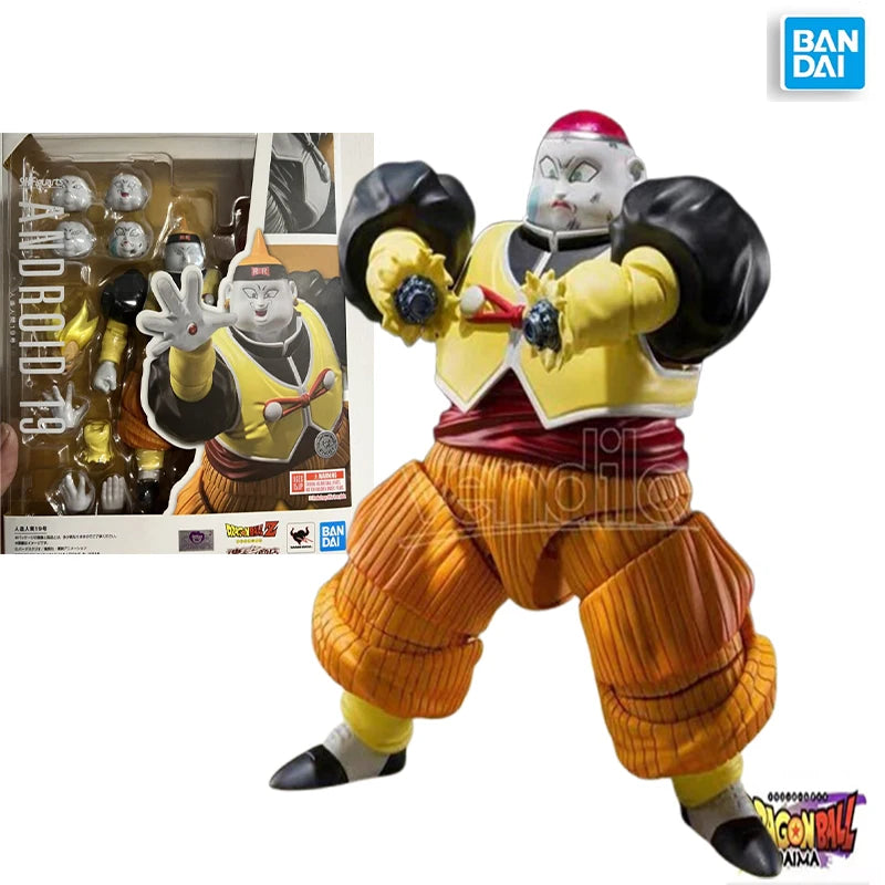 Original Bandai S.H.Figuarts SHF Dragon Ball Z Android 19 Anime Action Figure Model Toy