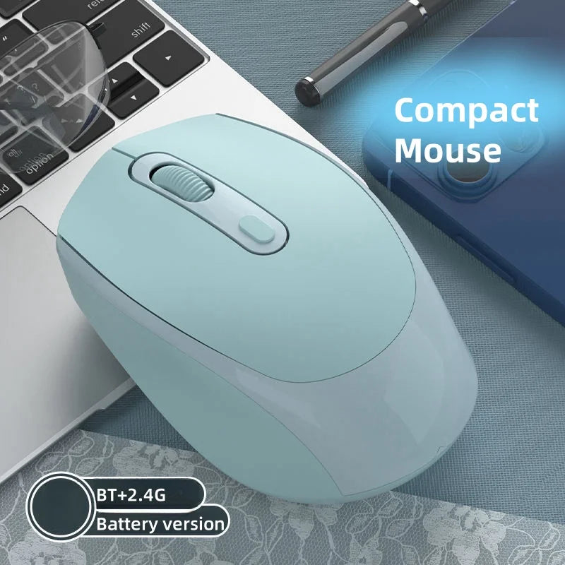 Dual Modus Drahtlose Maus Bluetooth-kompatibel 2,4G Batterie Optical Stille Maus 1600 DPI Für MacBook Laptop PC Spiel Büro