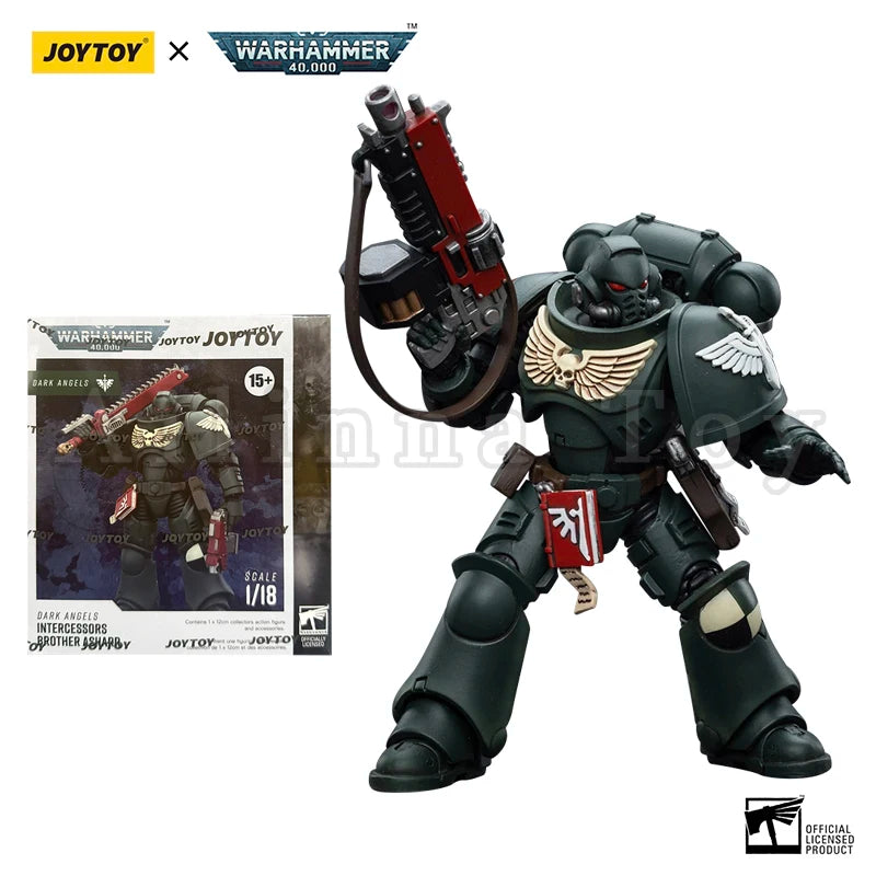 JOYTOY 1/18 Action Figure 40K Dark Angels Figures Azrael Anime Military Model