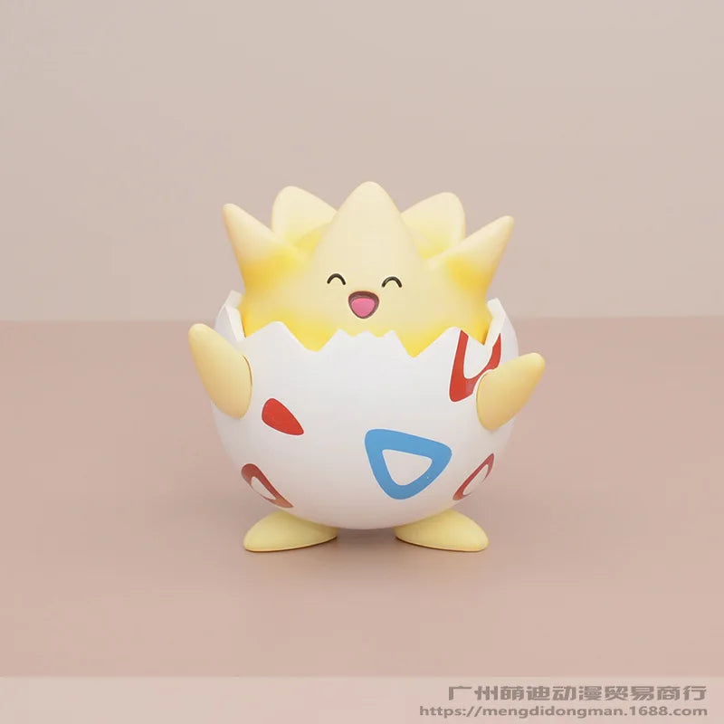Pokemon Kawaii Happy Togepi Anime Figure Car&Desk Decor Cute 3D Model Doll Boys and Girls Lovely Gift Novelty Collectible