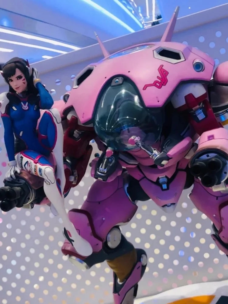 In Stock  Overwatch Action Figures Dva Statue Anime Action  Figures Pvc Collectible Figurines Model Toys Christmas Present