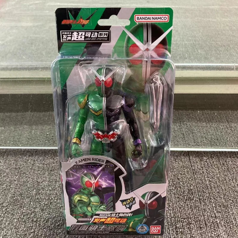 Bandai Bandai Kamen Rider 17.5cm Vocal Joint Super Mobile Doll Emperor Riding Double Riding Model Toy Scene Ornament Gift Toys