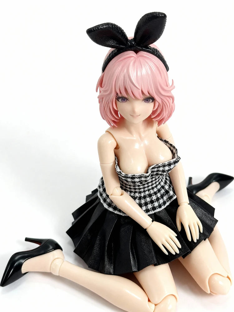 6 Inch Soldier Girl Clothes Skirt Robot Maiden Body Suitable for /2 Sc Static Figure Rabbit Girl Anime Themed Collectible
