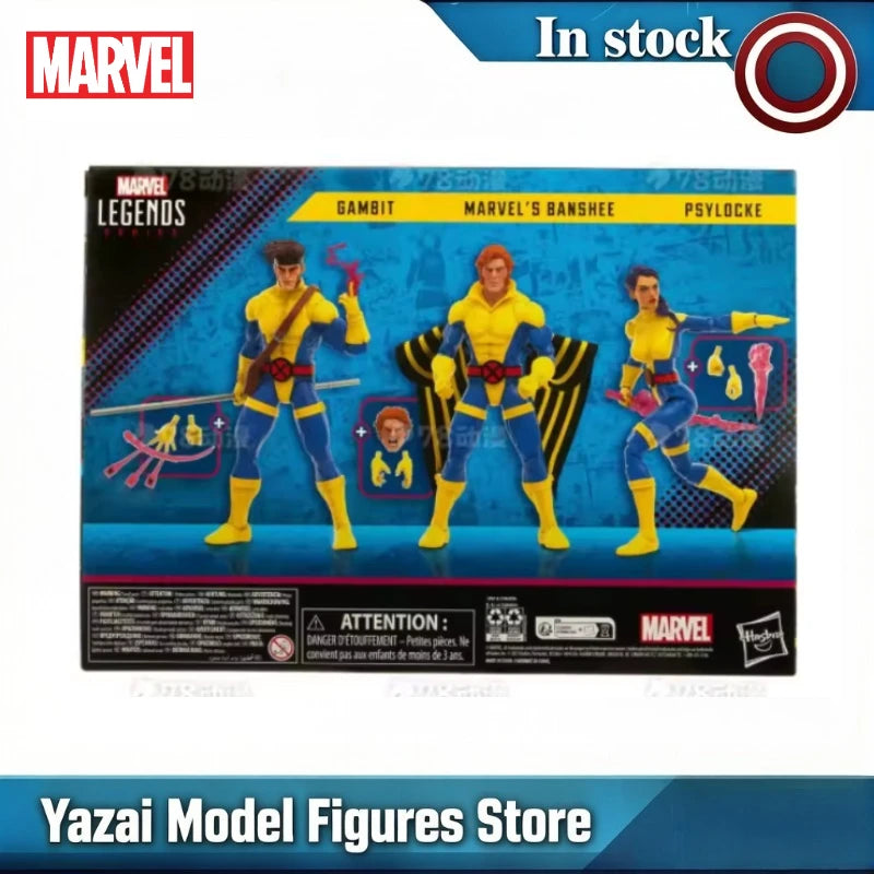 Original Marvel Legends Series Marvel’s Banshee & Gambit & Psylocke  Action Figure Model Toys Gift Collection