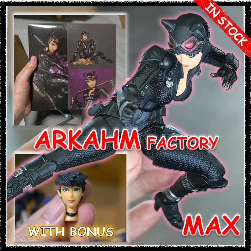 In Stock Arkahm Factory MAX Factory Kaiyodo Revoltech Yamaguchi Catwoman Figuras Ko Model Action Figure Customized Gifts Toys