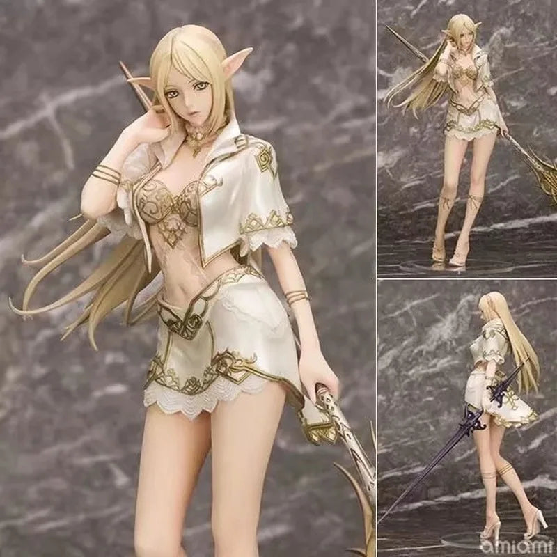 New 24cm 1/7 Anime Figure White Elf/Drow Girl Mage Pvc Action Figures Collection Model Desktop Decoration Trendy Toys In Stock