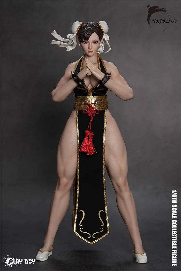 【In Stock】 PLAY TOY 1/6 Fighting Goddess 2.0 P023A Black & P023B Blue Clothes Glue-coverable Moving Figure Figure Model Gift