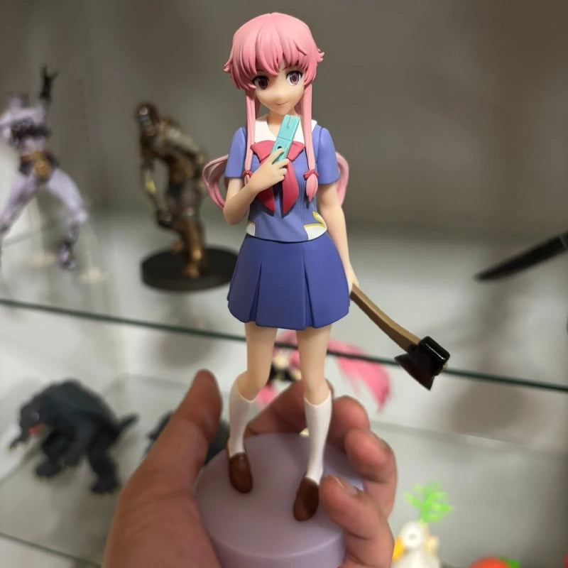 Genuine GSC POP UP PARADE 17cm Mirai Nikki Gasai Yuno Ordinary Version Limited Edition Anime Gasai Yuno Model Ornament Gift