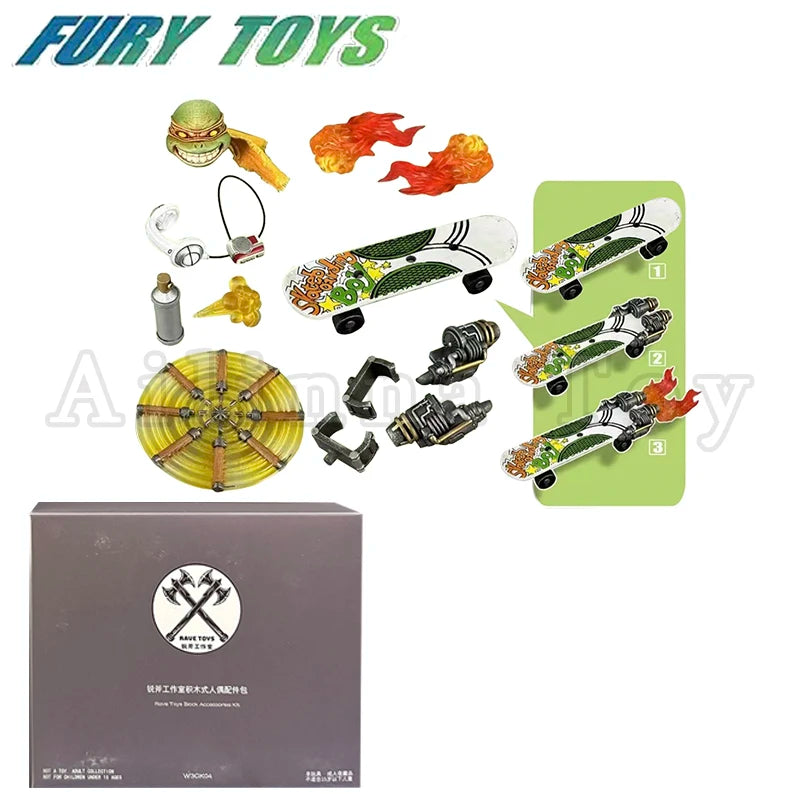 Fury Toys 1/12 5inches Action Figure Wave 3 Rage Samurai Force Turtle Summer Anime Model