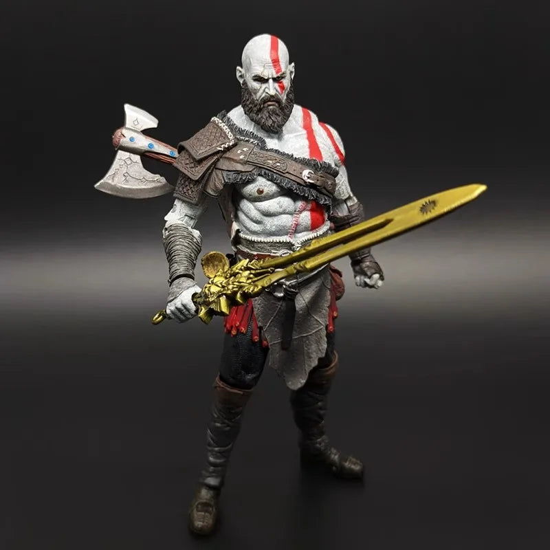 Limited Edition 7-inch Figure Model Kratos and Son, Movable Doll Collection Ornament