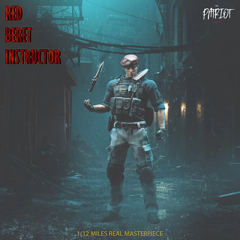 Patriot Studio 1/ 12 Handsome Red Beret Instructor Male Soldier Full Set Fit 6inch Action Figure Model with Bow Arrow Equipment