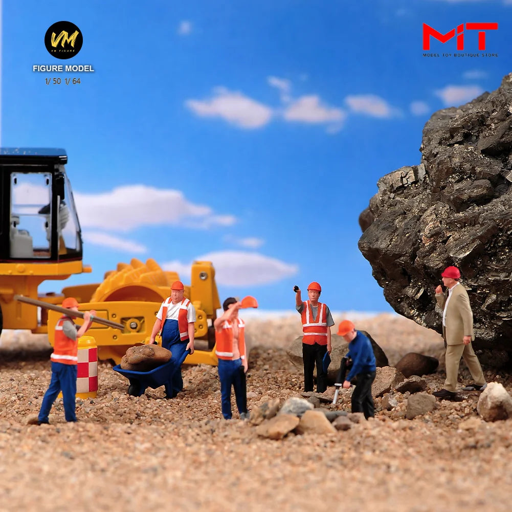 Miniature Figure 1/64 1/50 Site Scene accessories Workers 3D Mini Doll Model Fit Construction Vehicles Toy Decor Display