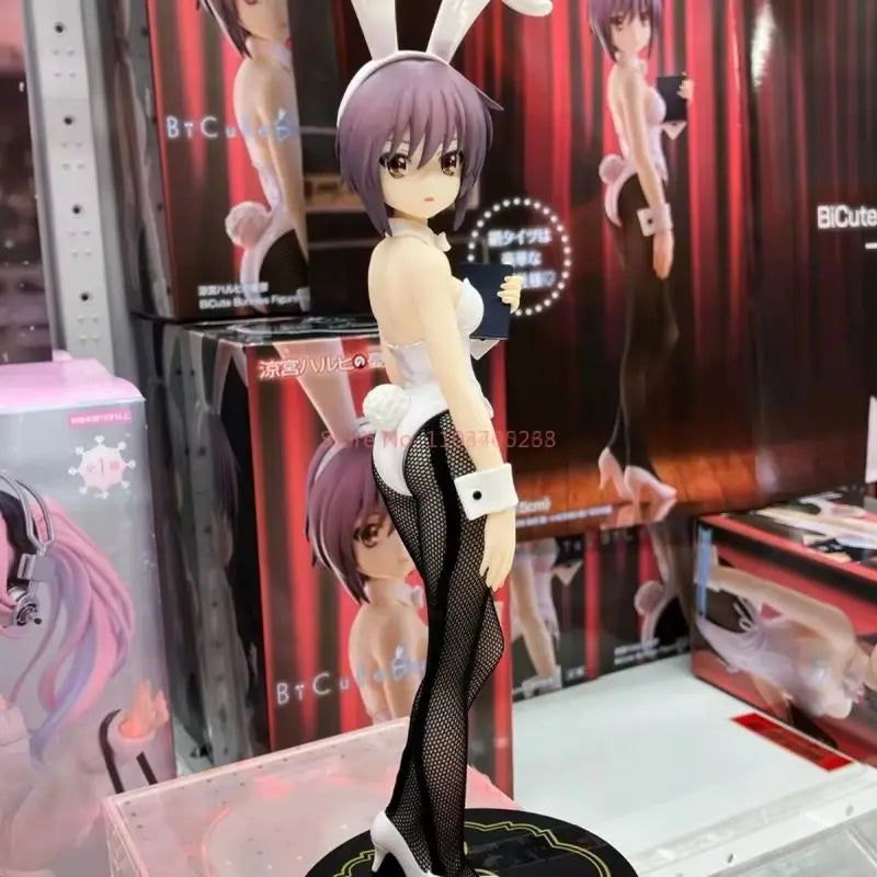 Original Bicute Bunny The Melancholy Of Suzumiya Haruhi Asahina Mikuru Nagato Yuki Bunny Girls Action Figure 27cm Pvc Model Toys