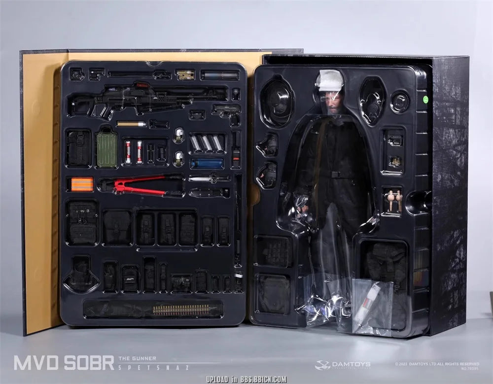 In Stock DAMTOYS DAM 78095 RUSSIAN Spetsnaz MVD SOBR PKM Gunner Soldier Full Set Action Figure Gift For Fans Collectable 1/6