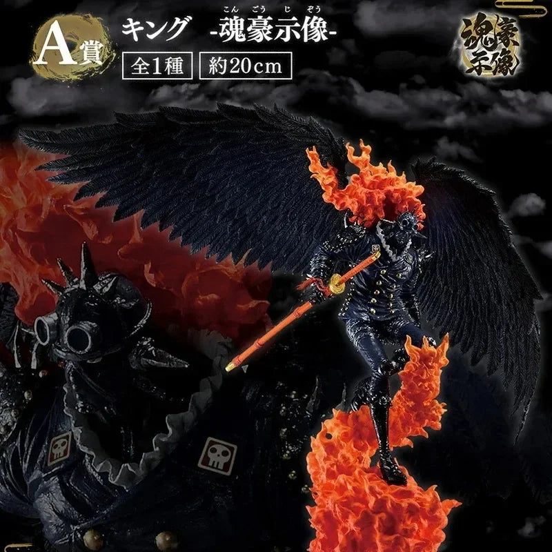 Original BANDAI Ichiban KUJI ONE PIECE EX Krieger, die mit Drachen stehen Königin König Kaido Anime Figuren Modell Sammlung