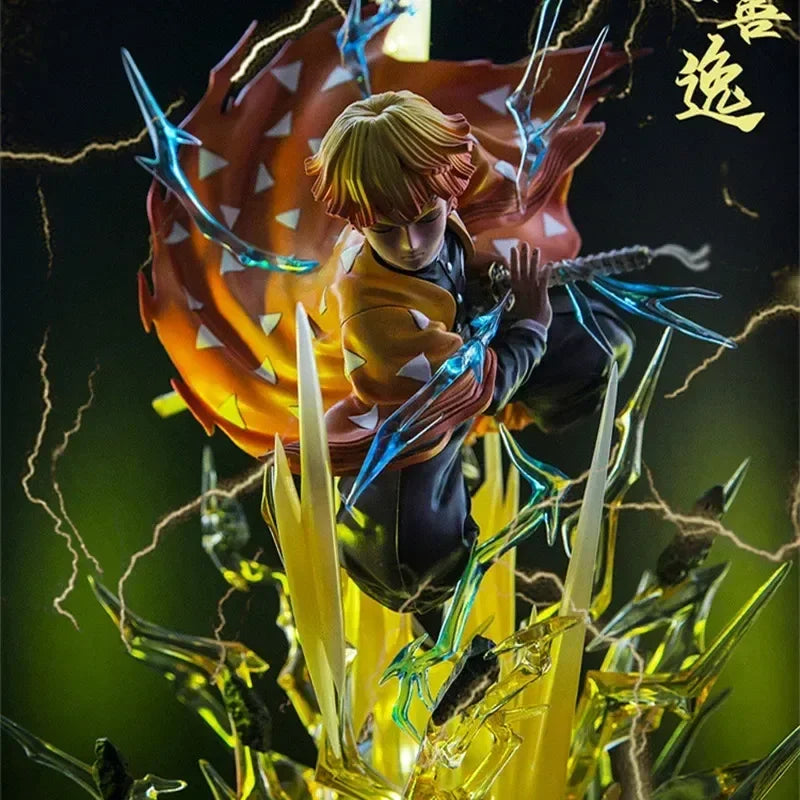 Dämonentöter Agatsuma Zenitsu PVC-Actionfiguren Donnerschlag und Blitzeffekt Anime Kimetsu No Yaiba Figur Modell Spielzeug Geschenke