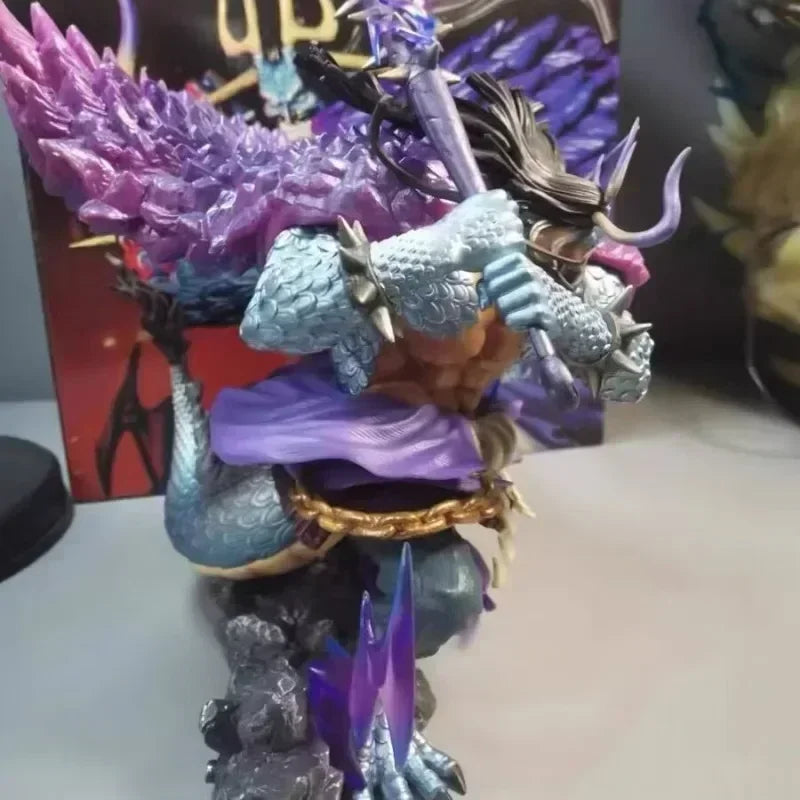 29 см ONE PIECE Аниме Фигурки Kaidou Екшън Фигурка Герои Колекция Satute Детски Настолен Дисплей PVC Модел Кукла Подаръчни Играчки