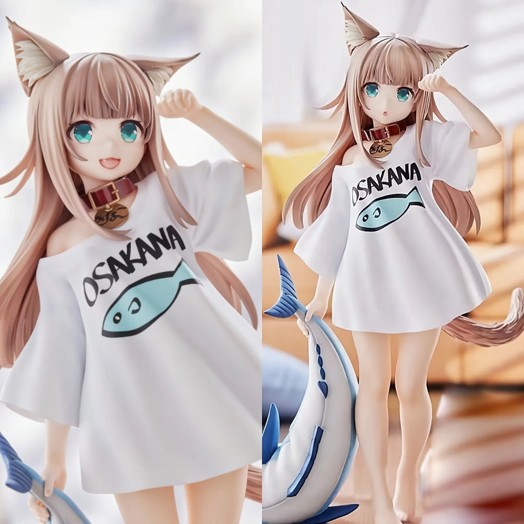 Kinako Various Nekomusume Shimahara Product Cartoon Girl Figure Model Statue Collection Desktop Decoration Ornament Toys Gifts