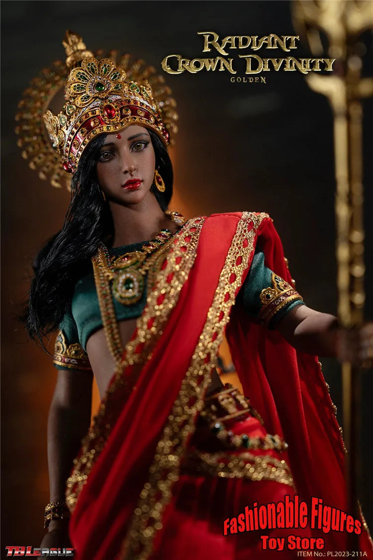 TBLeague 1/6 Female Soldier Sacred Parvati Goddess Radiant Crown Divinity Doll Full Set 12Inch Action Figure Body Toy
