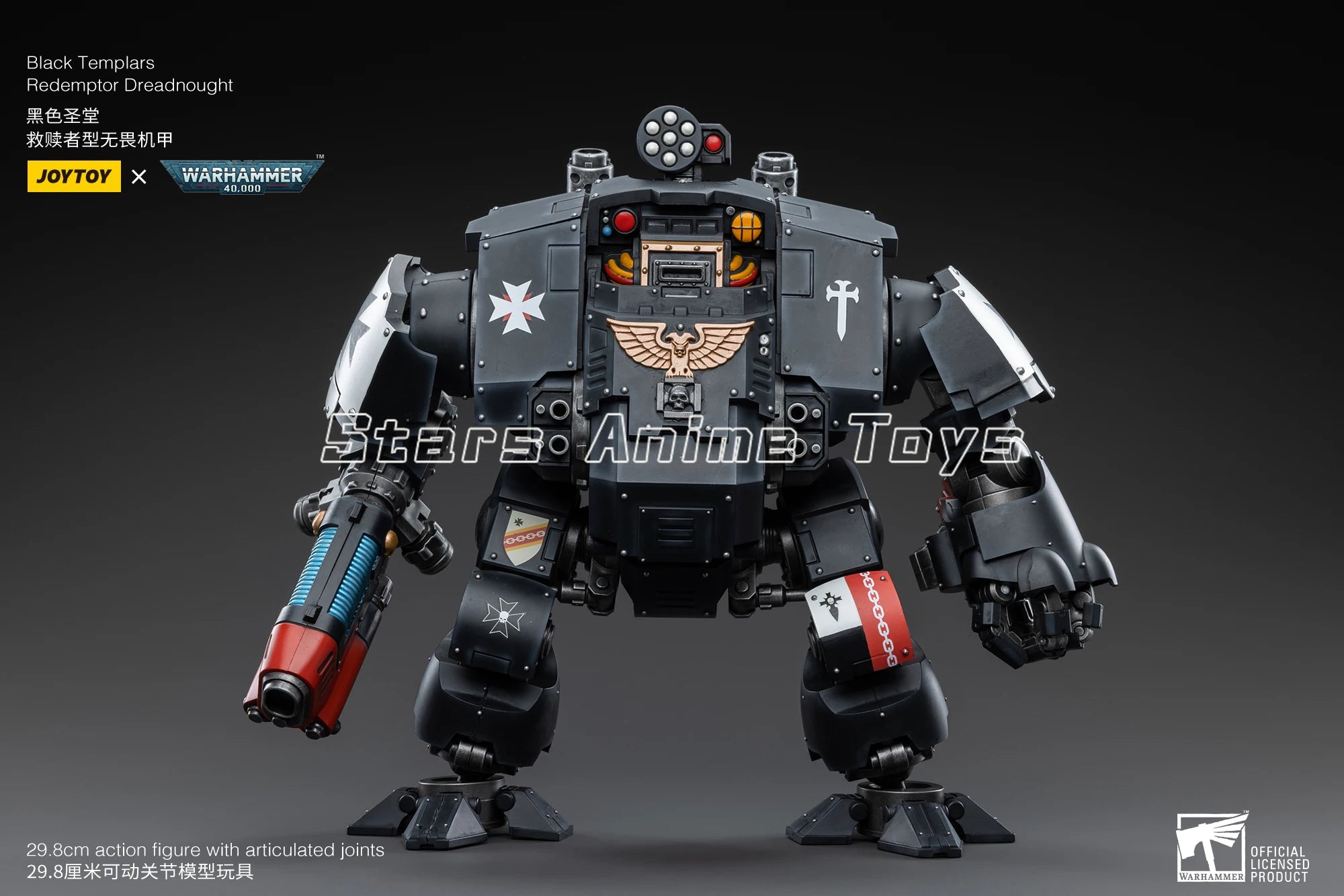 JOYTOY Warhammer 40000 Black Templars Redemptor Dreadnought 1/18 Action Fique Original