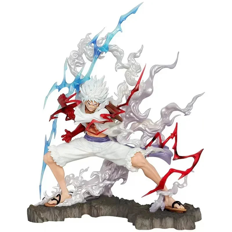 25cm/9.8inch One Piece Lightning Fifth Gear Nika Lightning Luffy PVC Action Figure Model Decoration Collection Toys Gift