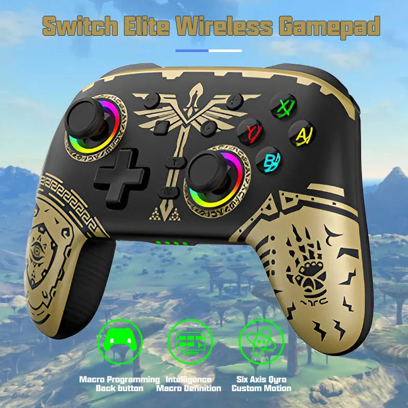 Wireless Gamepad For Pro Switch Elite BT Controller for Switch OLED/Lite Joystick For PC/Steam Deck With 6 Axis