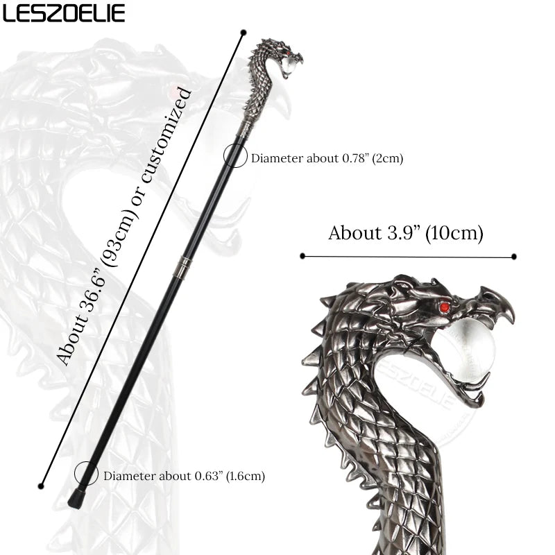 10 Colors Dragon-Head Fashion Walking Cane Men And Women Walking Stick Luxury Decorative Party Cane Vintage Walking Stick