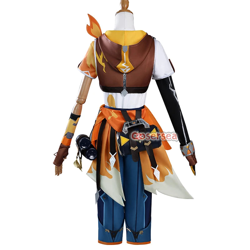 Cosersea Bennett Cosplay Costume Game Genshin Impact Bennett Role Play Halloween Men Uniform Carnival Party Suit Outfit Fullset