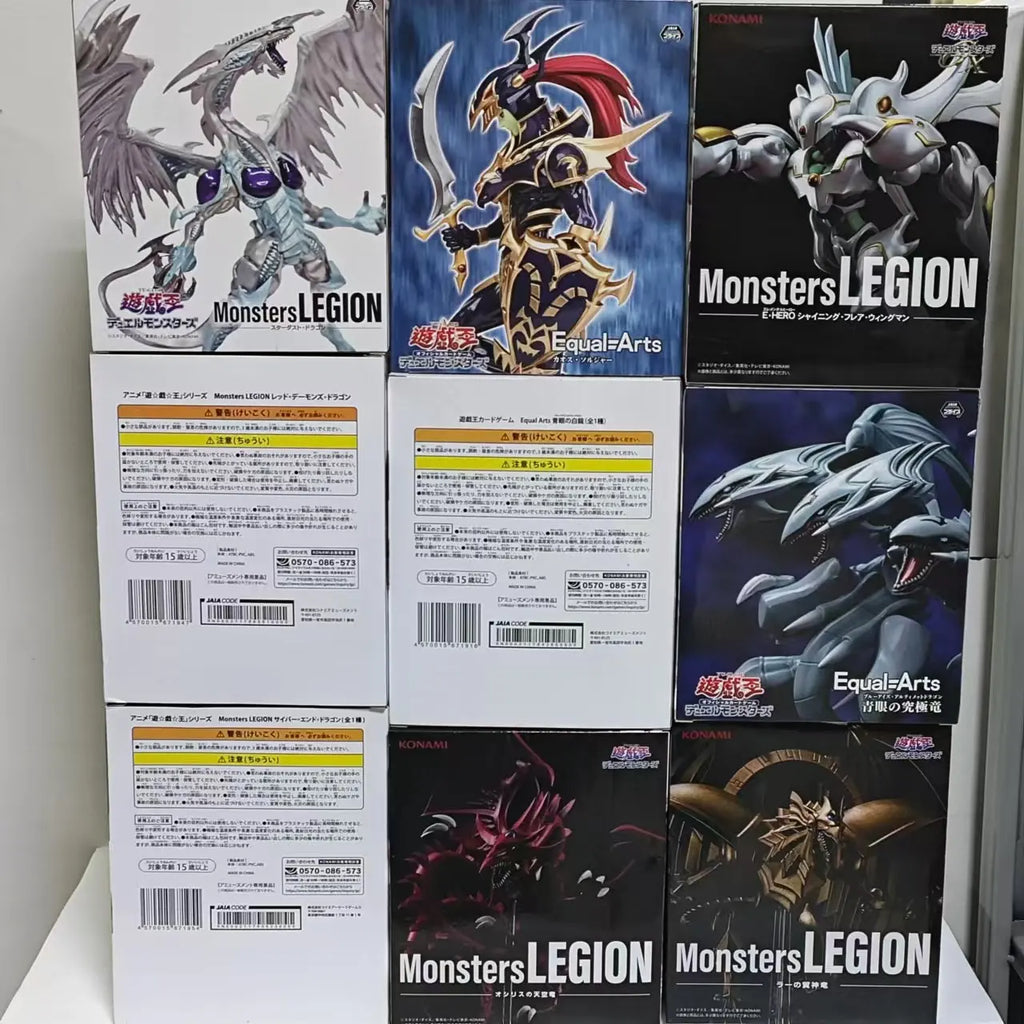 Original KONAMI Yu-Gi-Oh! Red-Eyes Black Dragon Blue-Eyed White Dragon Equal-Arts  Anime Action Figures Model Figurine Toys