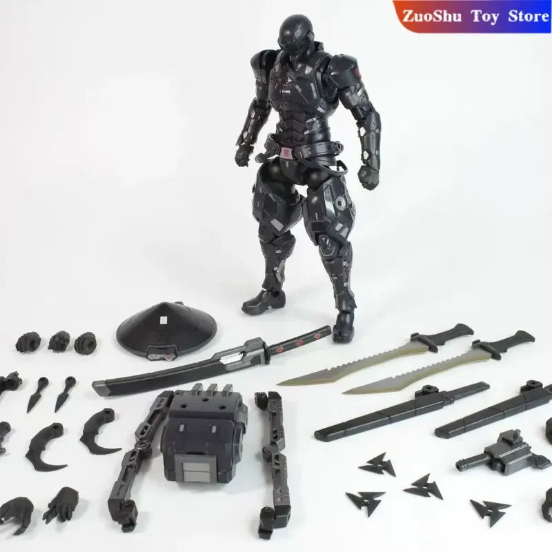 Anime Black Warrior Action Figure Cool Snake Eye Sc001 Black Warrior With Sword Movable Model Figurine For Kid Collection Gifts