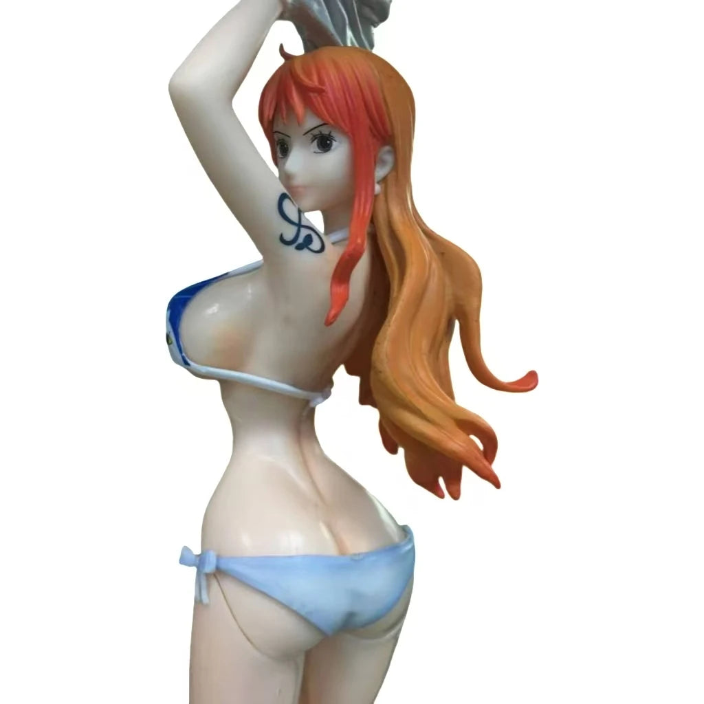 34cm/13.38in One Piece Anime Nami Figure Model Gk Statue Collectible Display for Desktop Decoration