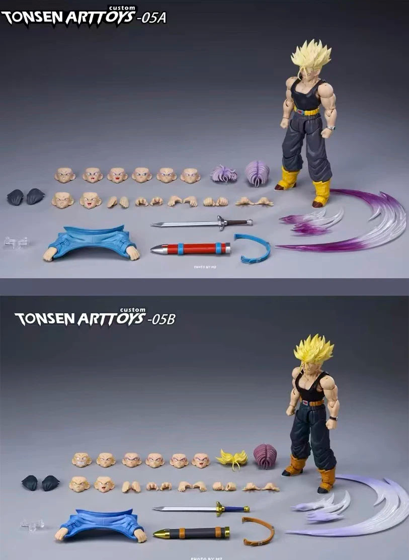 NEW Tonsen Arttoys Kamione Dragon Ball Z Trunks Anime Action Figure Super Saiyan SSJ SSJ2 Trunks Figurine Statue Model Toys Gift