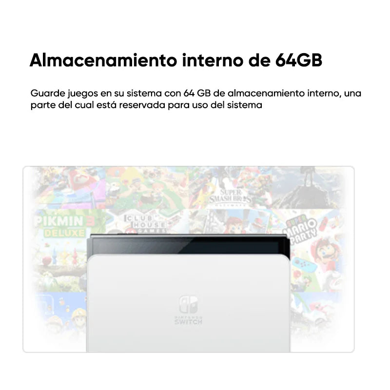 New Nintendo Switch OLED Video Game Console 7‘’ OLED Screen Enhanced Audio LAN Port With Joy Con Game Player 64GB