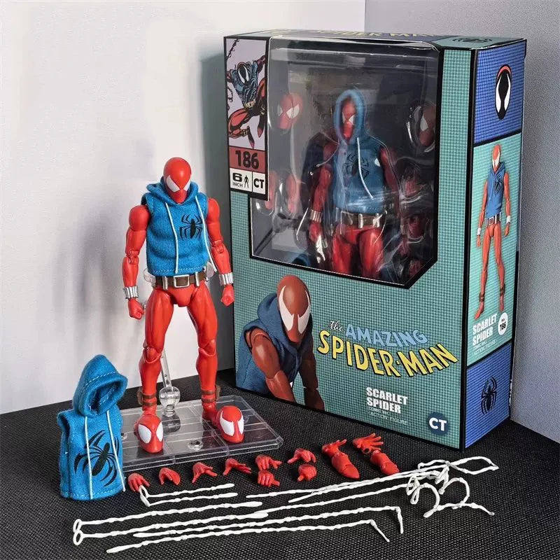 In Stock Ct Toys Spiderman Mafex 143 Ben Reilly Comic Ver The Amazing Spider-Man 001 Anime Action Figure Figurine Toys Kids Gift