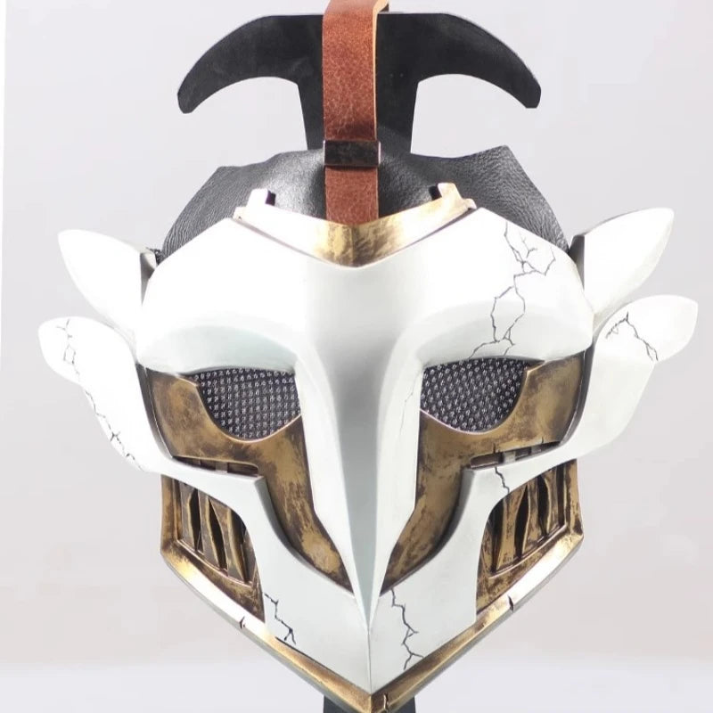 23 см Arcane Zaun Момчето, което разби времето LOL Игра Фигурка Ekko Маска Фибростъкло Косплей Реквизит Колекция Орнаменти Занаяти Играчки