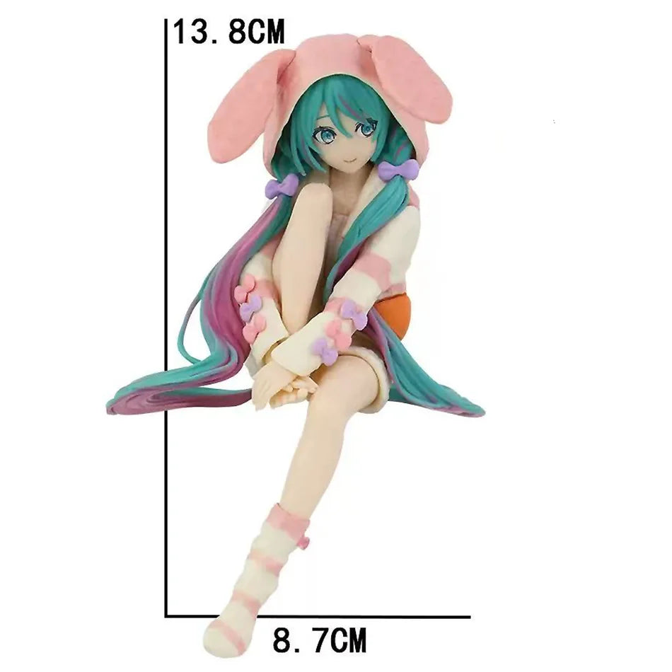 Hot 14CM Anime Hatsune Miku Noodle Stopper Figure Anime Peripheral Collectible Models Decorations Children Kawaii Gift