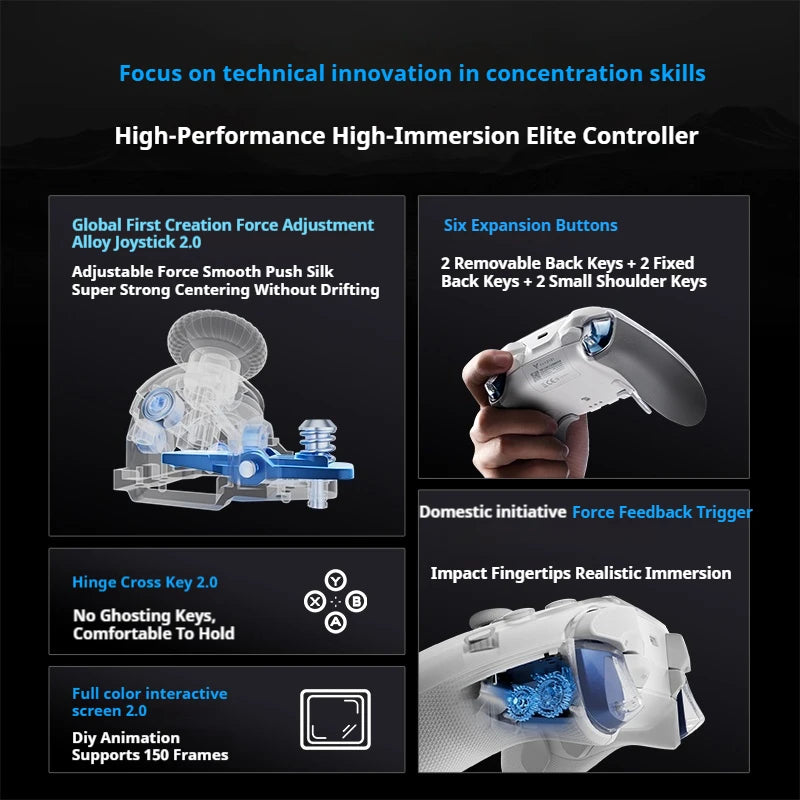 Hot Flydigi Apex 5 Wireless Gamepad Gaming Controller Adjust Joystick Wireless Game Handle For Pc Suporte Switch Mobile Tv Box