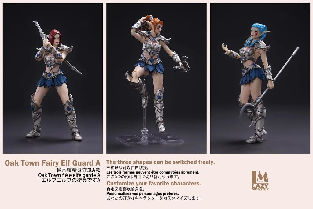 Lazy Monster Studio 1/12 Scale Soldier Oak Town Elf Guard 17cm Action Figure Model Toys In Stock