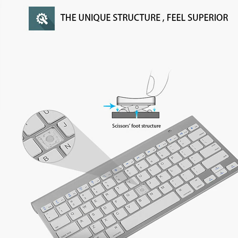 RYRA New Mini Wireless Keyboard And Mouse Set Waterproof 2.4G For IPad Samsung Android Tablet Ultra Thin Keyboard Mouse