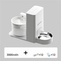 Wireless Cats Water Feeder Material Feeding and Soak Rechargeable Battery Operated Gravity Stainless Food Bowl Pet Fountain