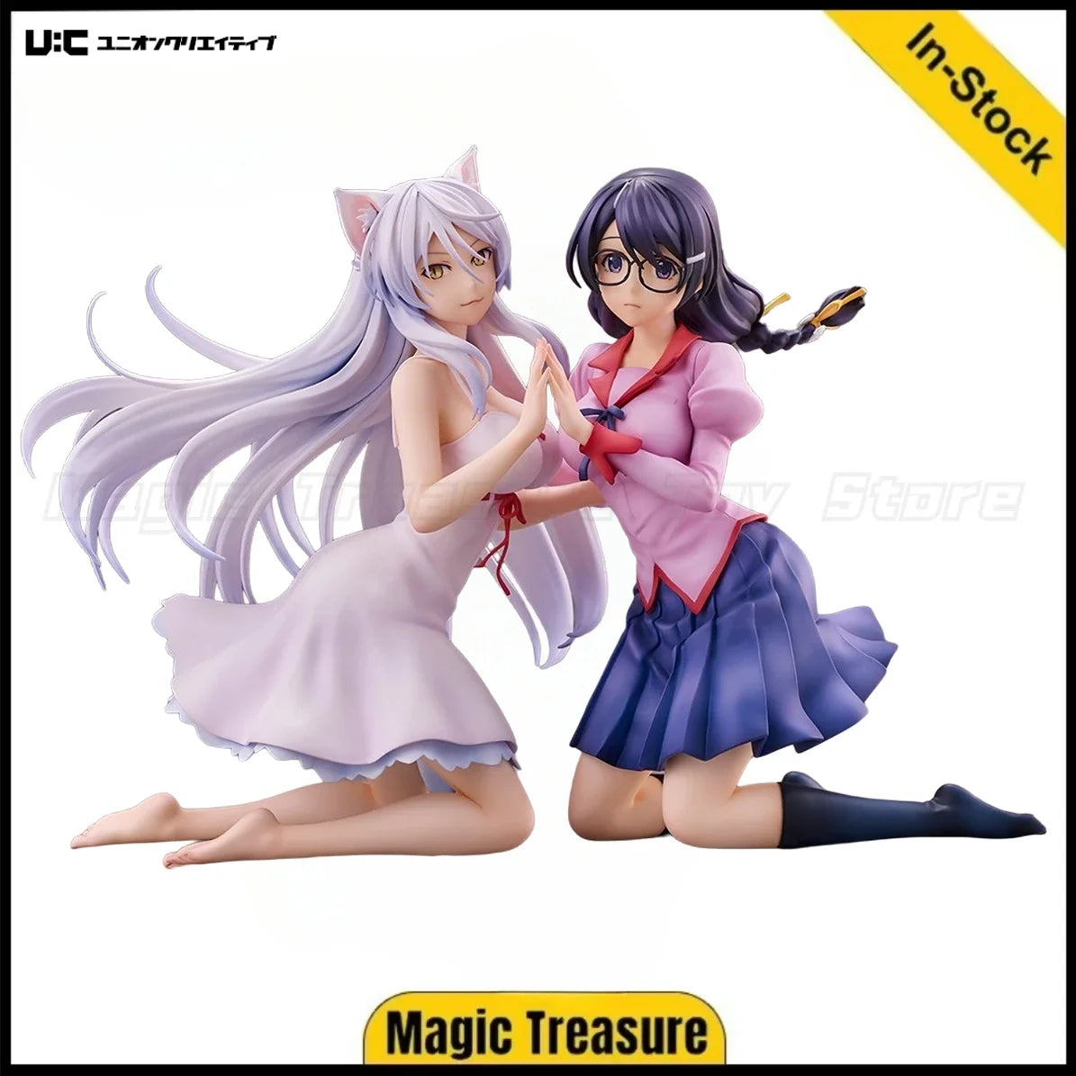 【In Stock 】UnionCreative Nekomonogatari(Kuro) Hanekawa Tsubasa and Black Hanekawa Beauty Anime Ornaments Collection Gifts