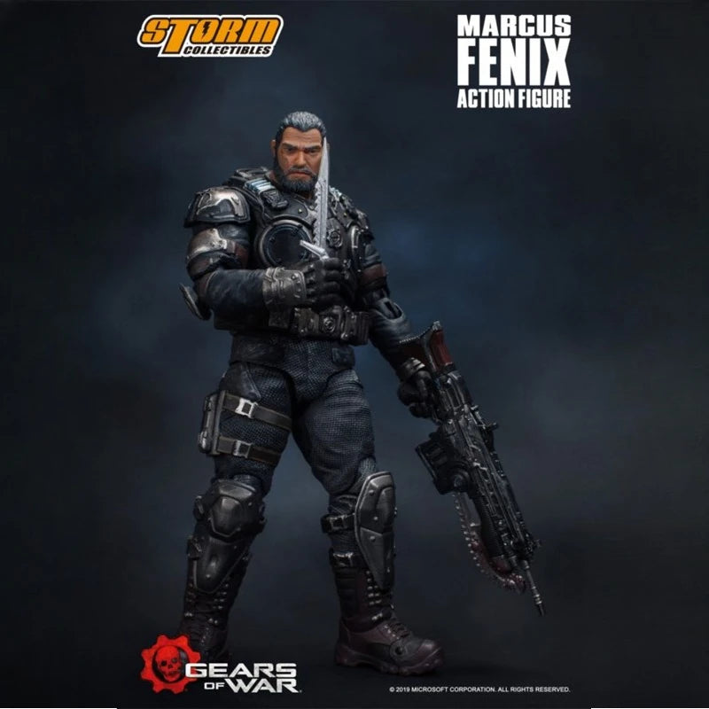 In Stock New Original Storm Toys 1/12 Gears of War Marcus Fenix 15cm PVC Action Figure Gifts Toys Collection
