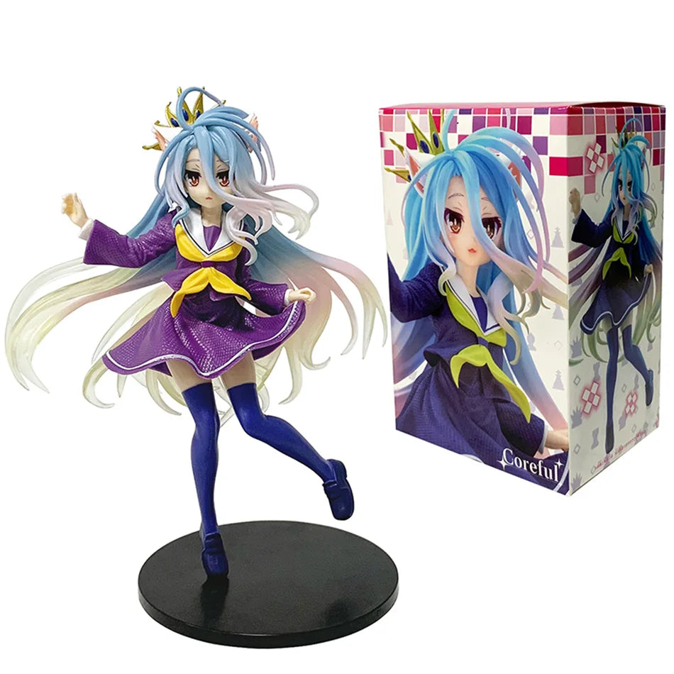 2025 19CM Anime NGNL No Game No Life White "Figure Anime PVC Anime Action Figures Model Collection Ornament Anime Model Toy Gift