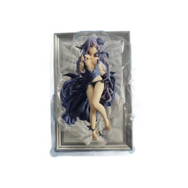 Hyperdimension Neptunia Anime Figure Purple Heart 1 8 Scale Nightgown Photo Frame Collectible Model For Anime Collection Lovers