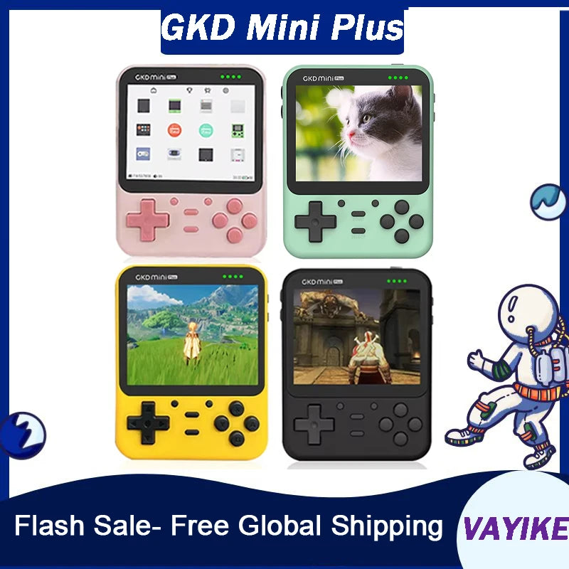GKD Mini Plus Handheld - 3.5" IPS Retro Portable Gaming Console with WiFi/Bluetooth/OTA, GB/GBA/SNES/Genesis Emulator Support