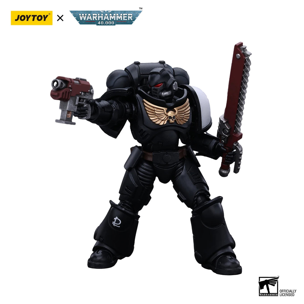 JOYTOY Warhammer 40K 1/18 Action Figure Space Marines Black Templars Outriders Brother Valtus Anime figures Toys Model