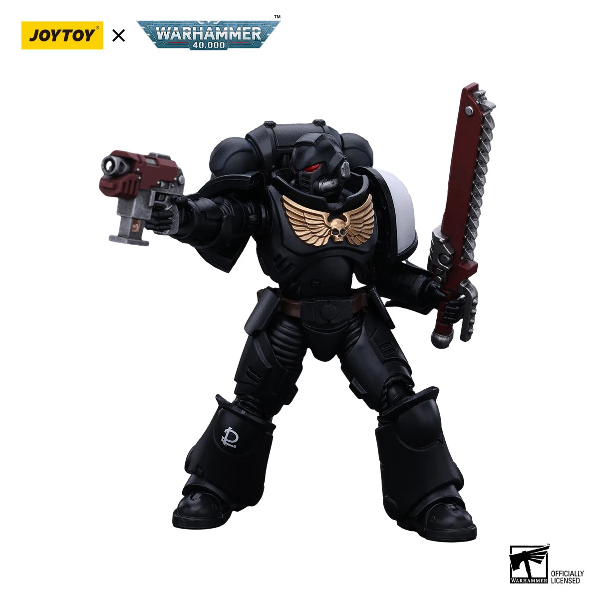JOYTOY Warhammer 40K 1/18 Action Figure Space Marines Black Templars Outriders Brother Valtus Anime figures Toys Model