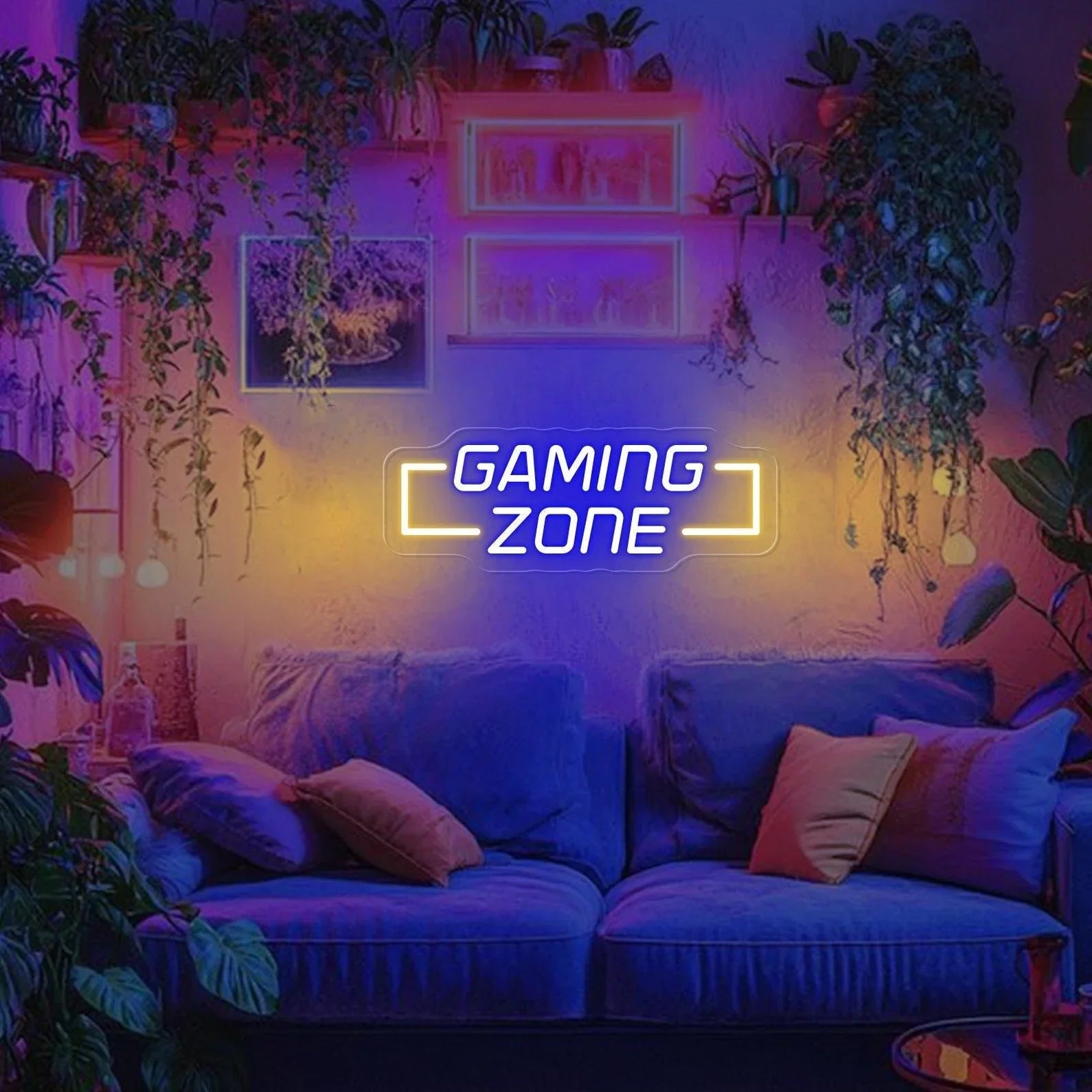 Game Zone Neon Sign Wall Art Decor Game Room Decor Gaming Wall Art Decor Gamer Birthday Gift For Him Mancave Decor Arcade Sign
